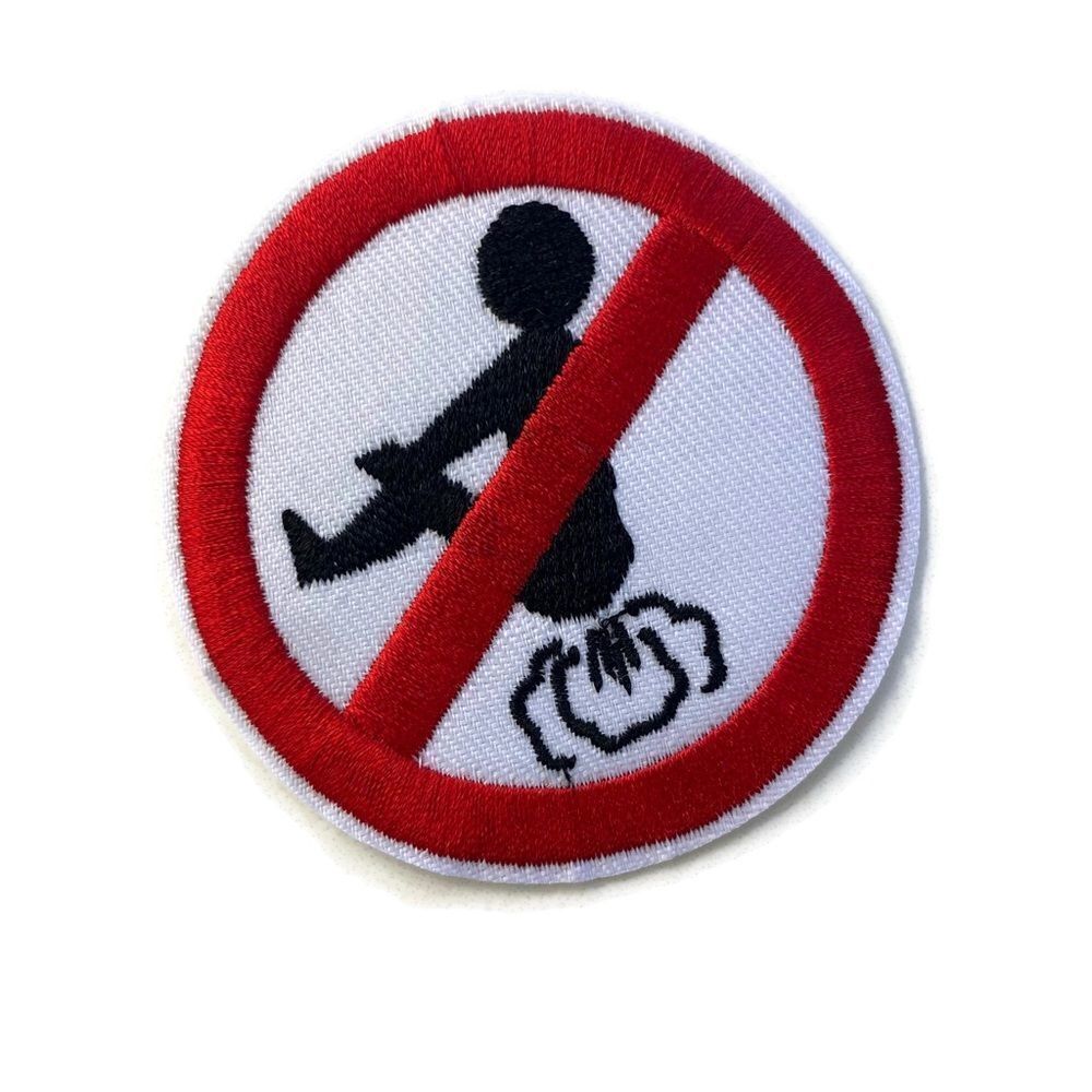 No Farting Sign Embroidered Patch